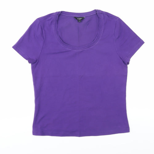 Hobbs Women's Purple Basic T-Shirt, Size S, Summer Casual