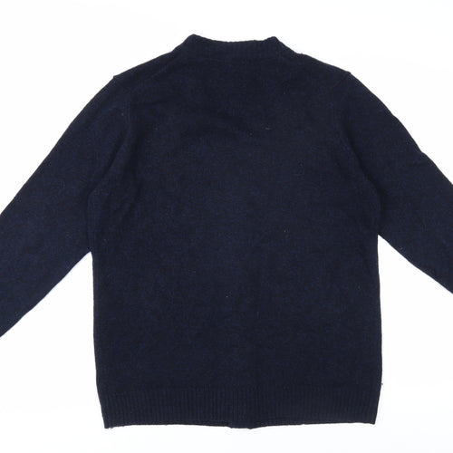 Marks and Spencer Men's Blue Wool Cardigan M