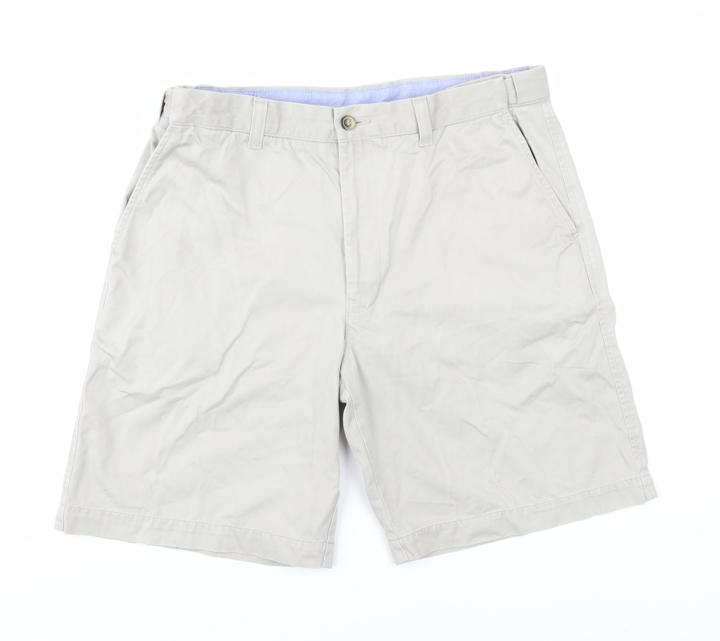 Marks and Spencer Men's Beige Chino Shorts Size 34