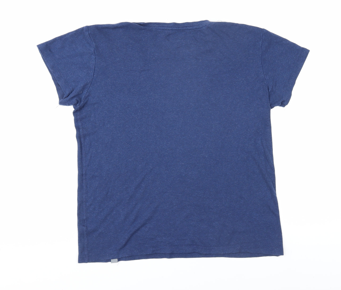 BAM Men's Blue M Bamboo Crew Neck T-Shirt Breathable