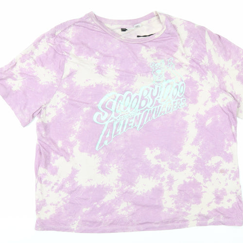 H&M Unisex Purple Tie-Dye Scooby-Doo T-Shirt L