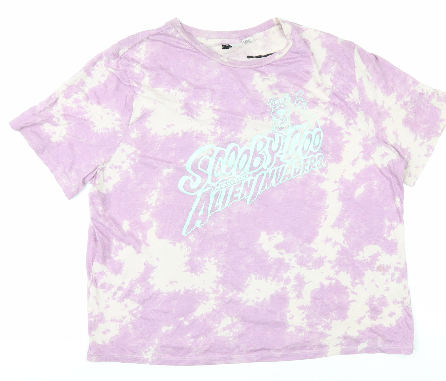 H&M Unisex Purple Tie-Dye Scooby-Doo T-Shirt L