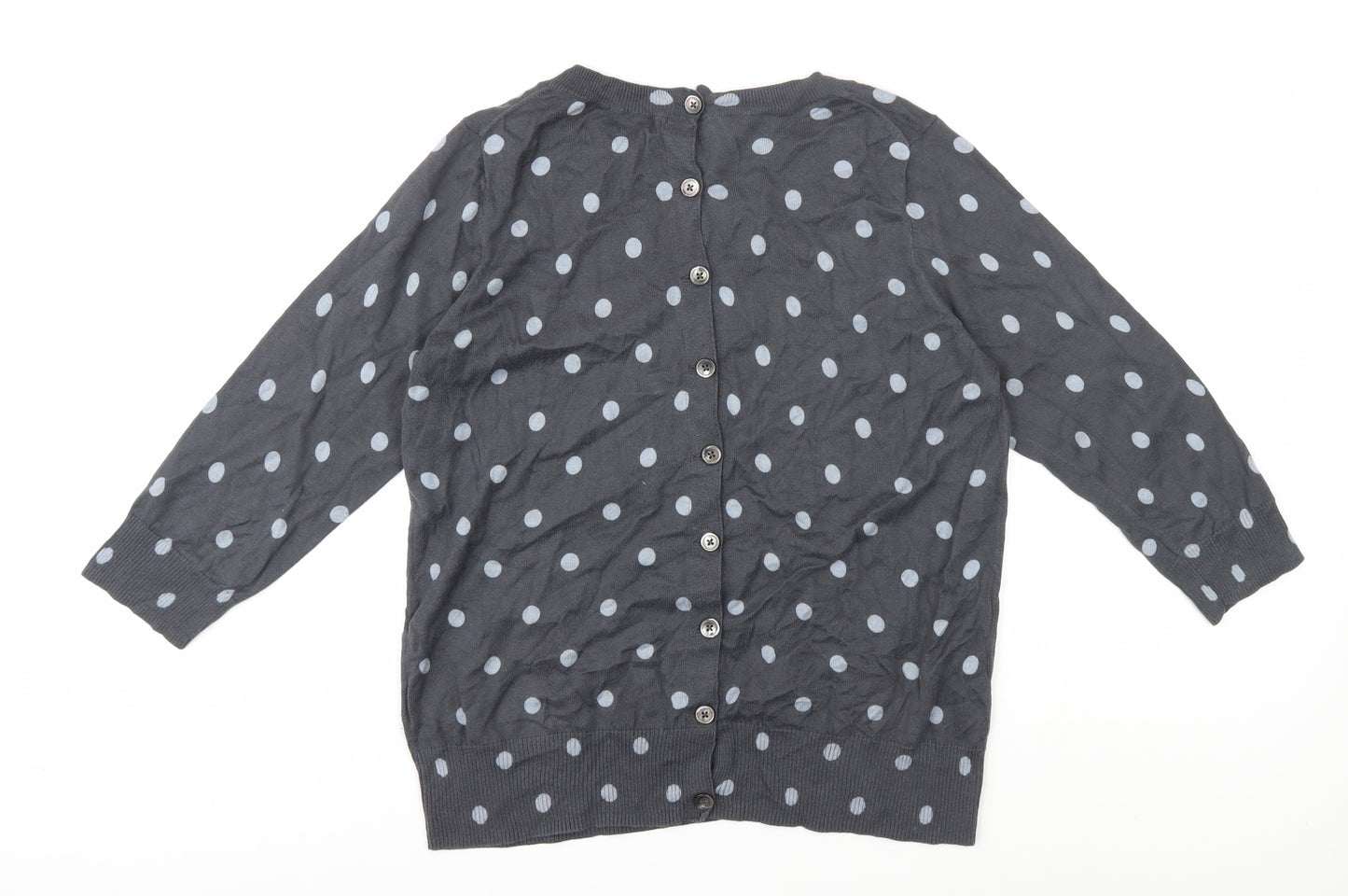 Boden Women's Grey Polka Dot Top Size 16