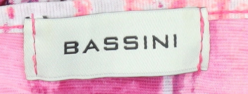 Bassini Women's Pink Abstract Tunic Blouse, Size 20