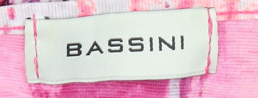 Bassini Women's Pink Abstract Tunic Blouse, Size 20