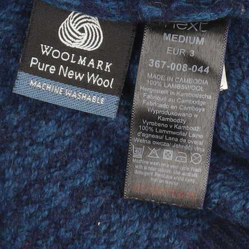 Next Men's Blue Wool Geometric Jumper Size M