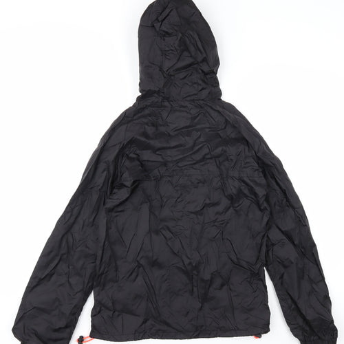 Superdry Unisex Black Windbreaker, Size L, Lightweight Activewear