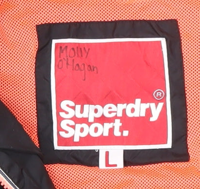 Superdry Unisex Black Windbreaker, Size L, Lightweight Activewear