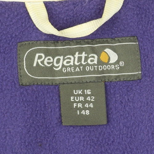 Regatta Women's Purple Fleece Full Zip Sweatshirt Size 16