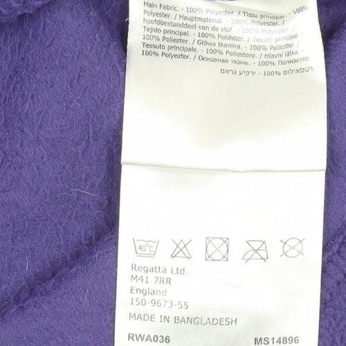 Regatta Women's Purple Fleece Full Zip Sweatshirt Size 16