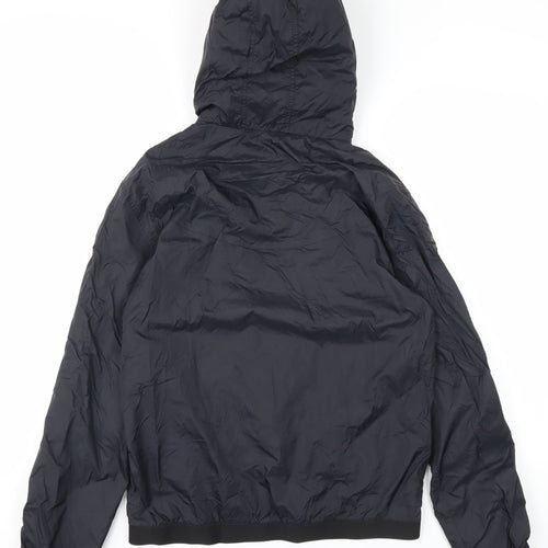 Duck and Cover Men's Black Medium Windbreaker Jacket