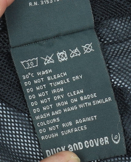 Duck and Cover Men's Black Medium Windbreaker Jacket