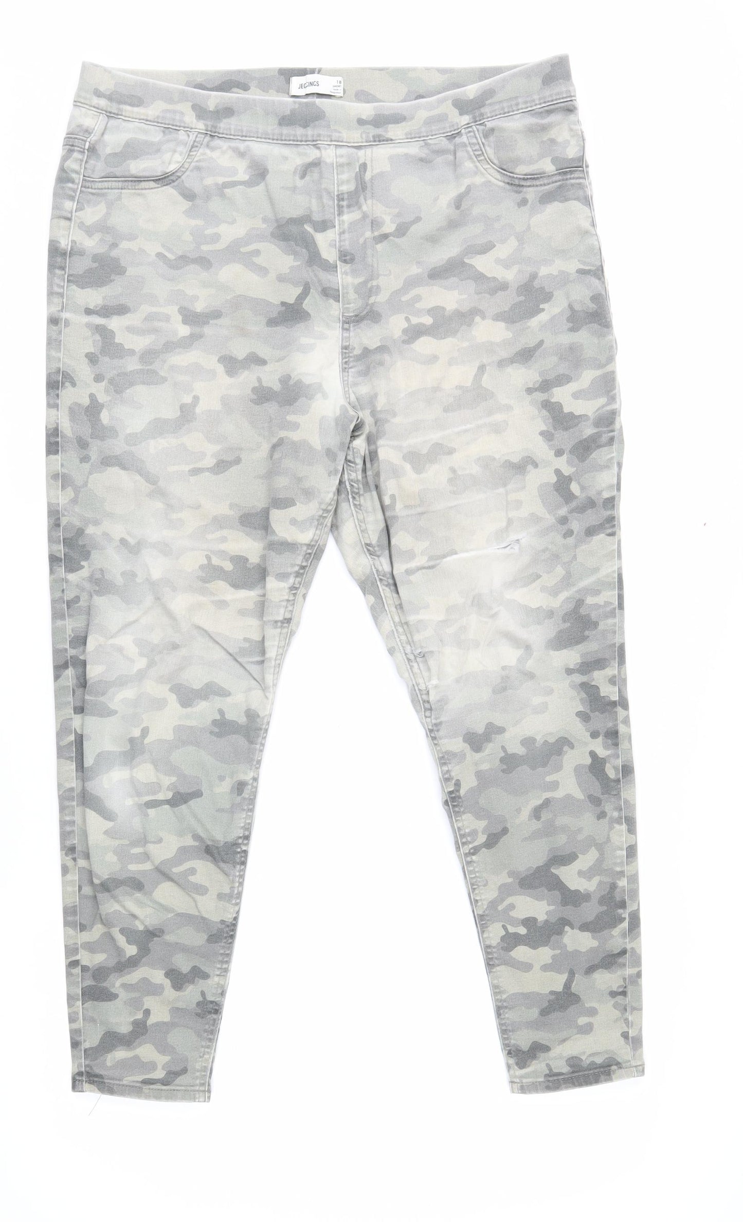 Marks and Spencer Women’s Camouflage Jeggings Grey Size 18