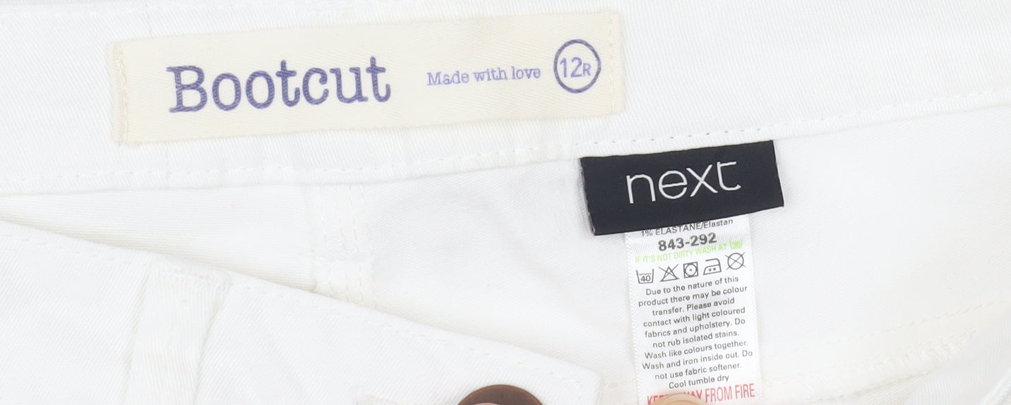 Next Women's White Bootcut Trousers Size 12