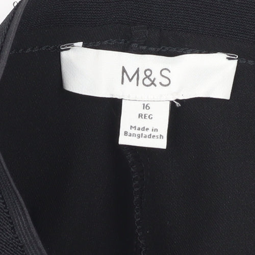 Marks and Spencer Women's Black Trousers Size 16