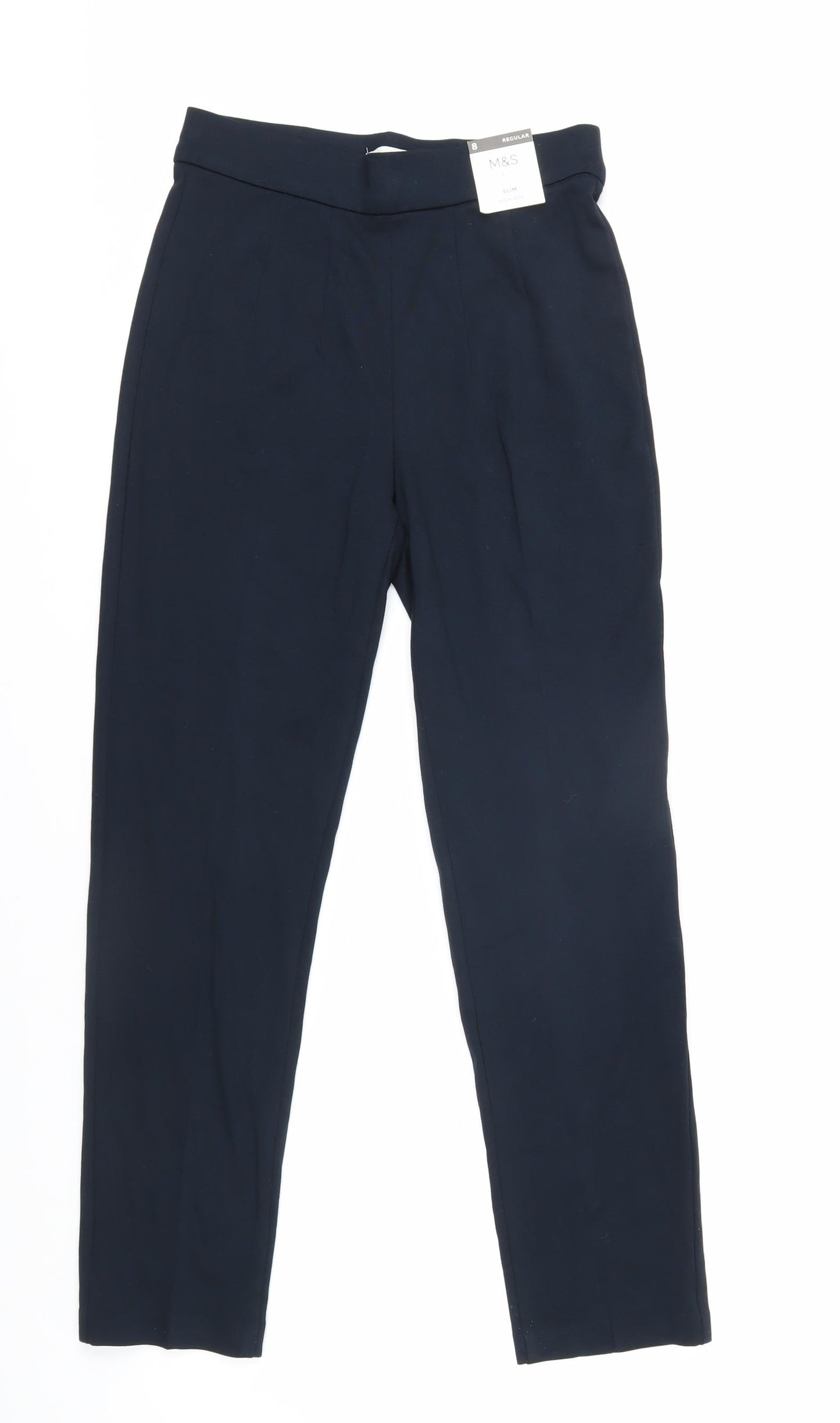 Marks and Spencer Women's Navy Slim Leggings - Size 8