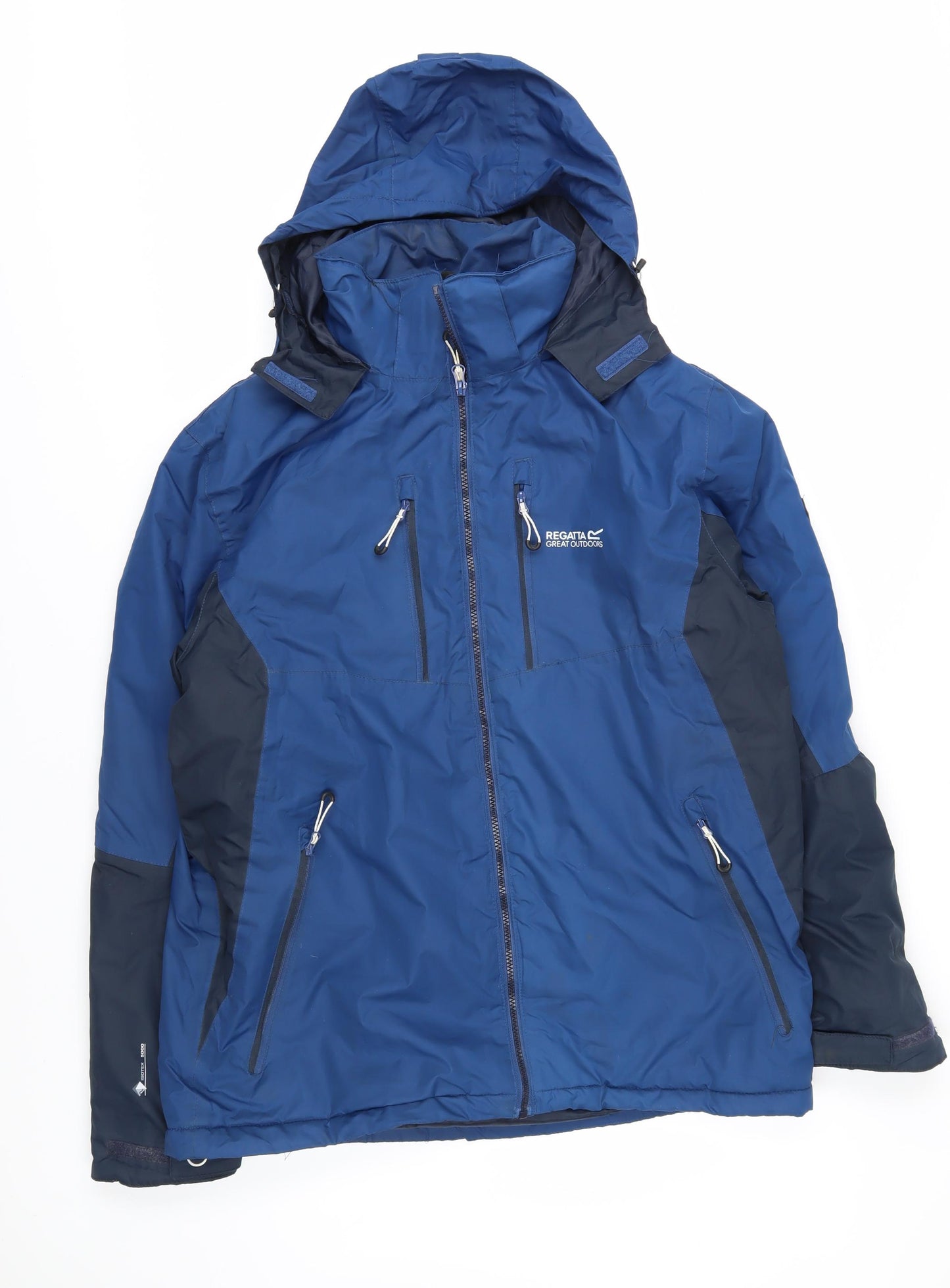 Regatta Men's Blue Parka Jacket, Size L, Hooded, Waterproof