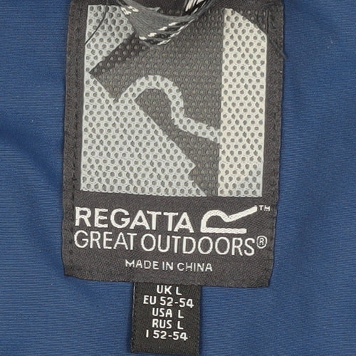 Regatta Men's Blue Parka Jacket, Size L, Hooded, Waterproof