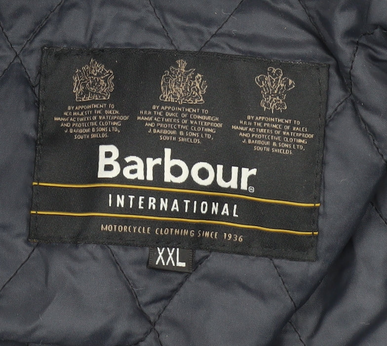 Barbour Men's Black Motorcycle Jacket 2XL - Cotton Classic