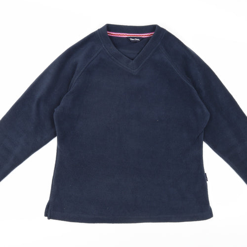 Ralph Lauren Women's Blue Fleece Sweatshirt Size 14