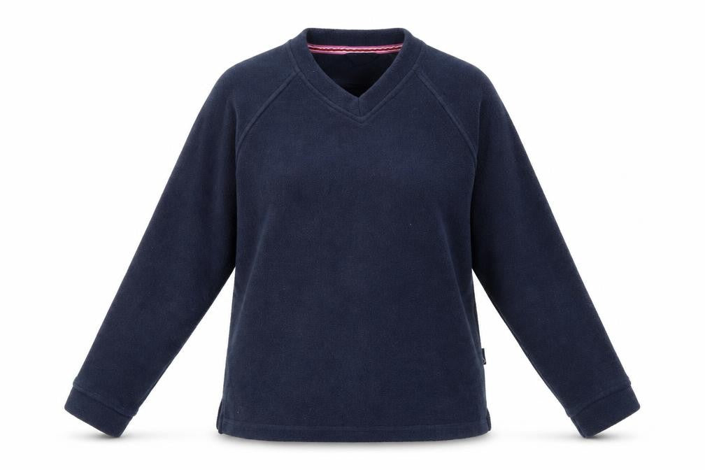 Front view of Ralph Lauren Women's Blue Fleece Sweatshirt, size 14