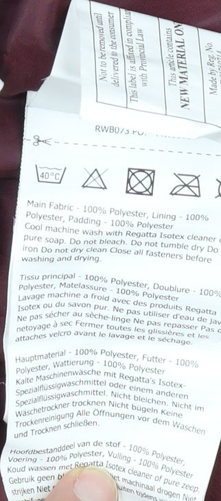 Regatta Women's Red Polyester Waistcoat Size 18