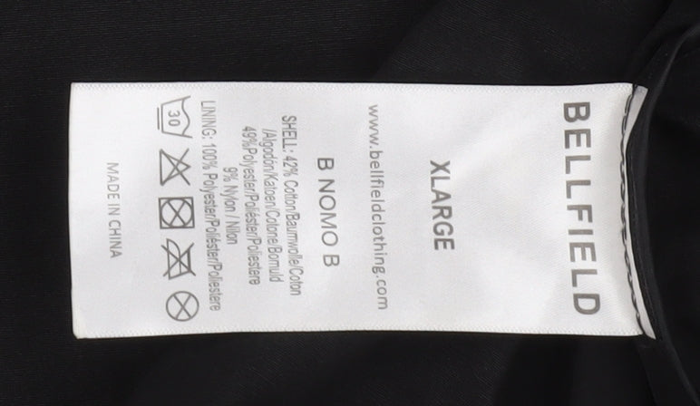 Bellfield Men's Black XL Hooded Parka Jacket