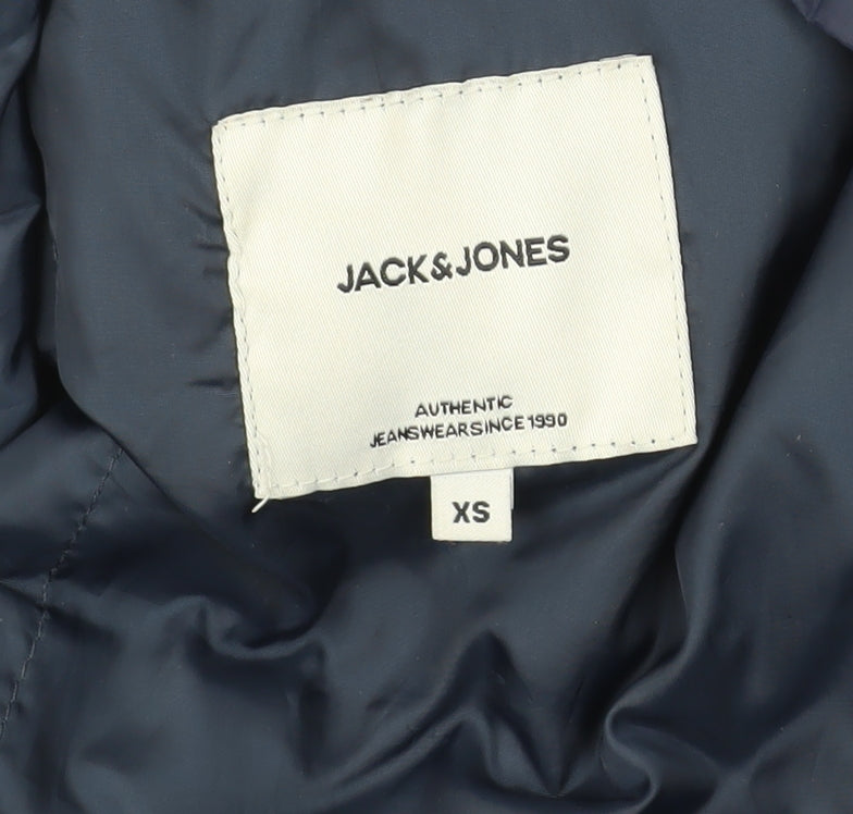 Jack & Jones Men's Blue XS Puffer Jacket Hooded