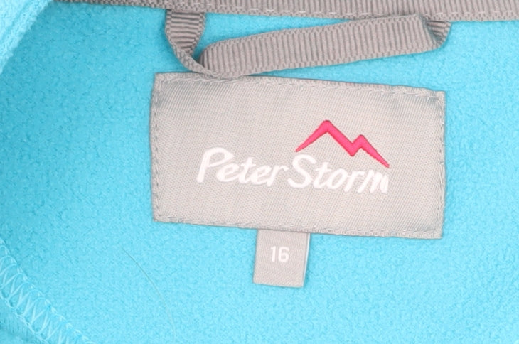 Peter Storm Women's Blue Fleece Pullover, Size 16