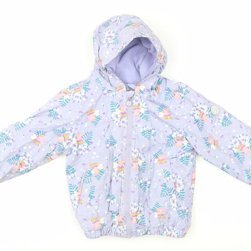 Regatta Girls Purple Peppa Pig Floral Parka Jacket 5 Years