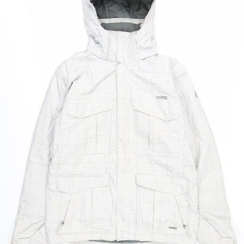 Animal Men’s White Ski Jacket M Waterproof Hooded