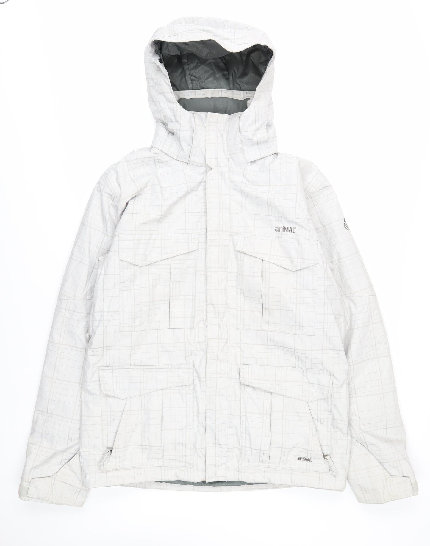 Animal Men’s White Ski Jacket M Waterproof Hooded