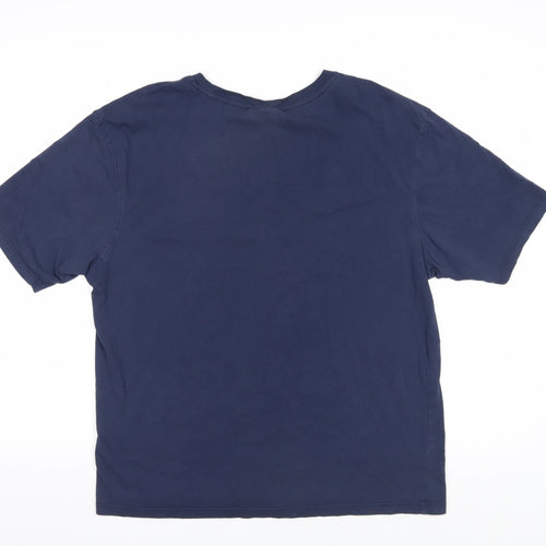 Smith & Jones Men's 2XL Blue Cotton T-Shirt