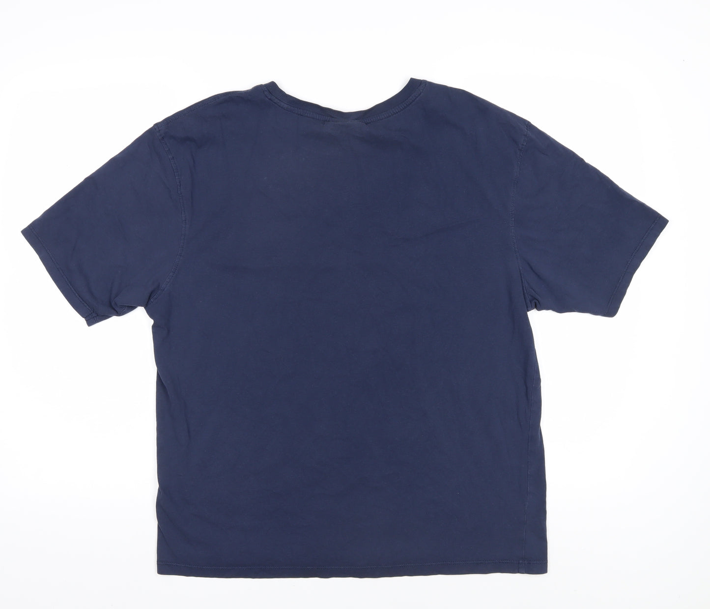 Smith & Jones Men's 2XL Blue Cotton T-Shirt