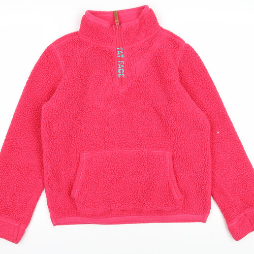 FatFace Girls Pink Fleece Pullover Sweatshirt 12-13 Years