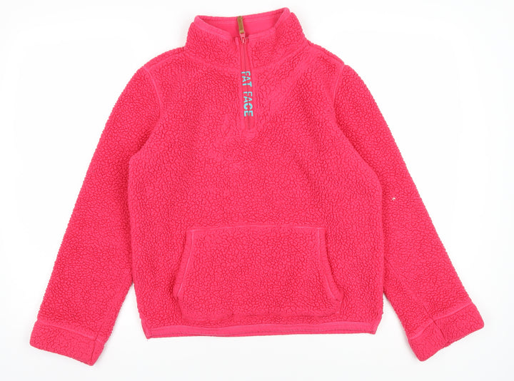 FatFace Girls Pink Fleece Pullover Sweatshirt 12-13 Years