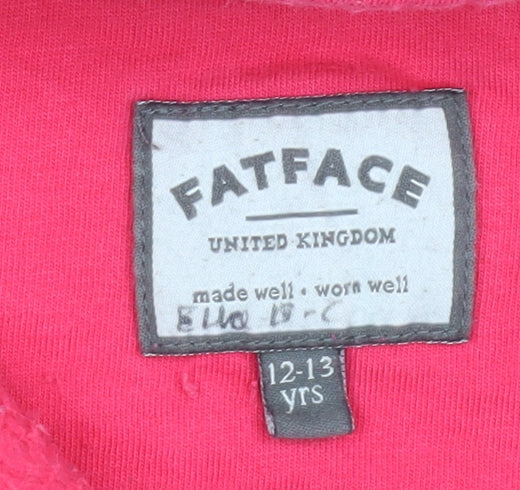 FatFace Girls Pink Fleece Pullover Sweatshirt 12-13 Years