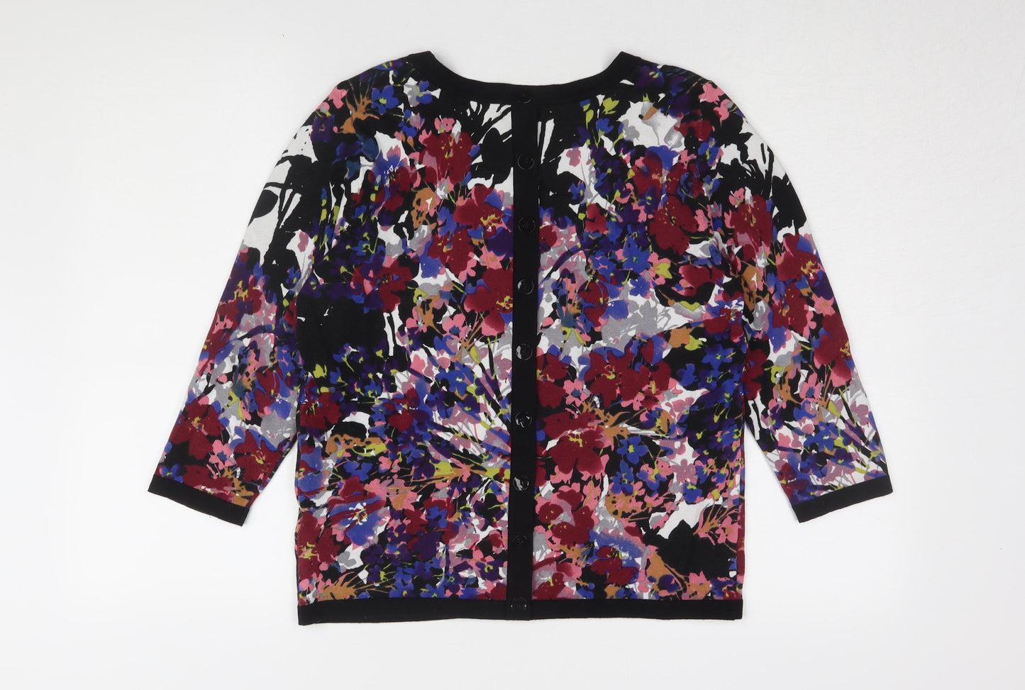 Adrienne Vittadini Women's Multicolour Floral 3/4 Sleeve Blouse