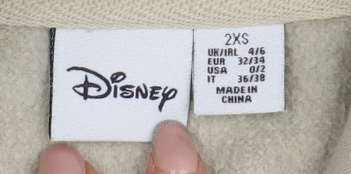 Disney Women’s Beige 2XS Pullover Hoodie
