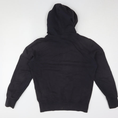 Champion Men's Black Hoodie, Small, Cotton Pullover, Logo