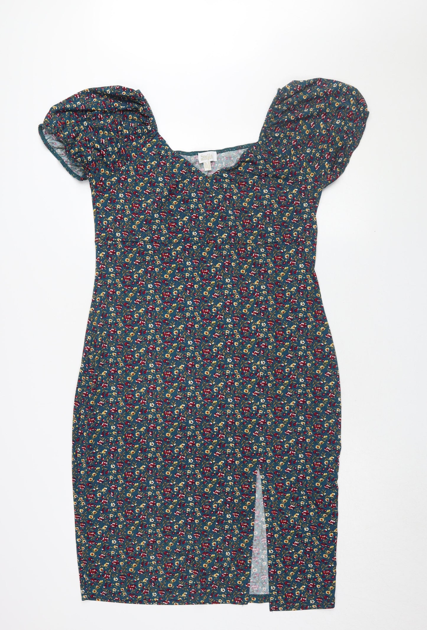 Stella Morgan Women's Green Floral Dress Size 16