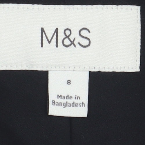 Marks and Spencer Women's Grey Herringbone Blazer - Size 8
