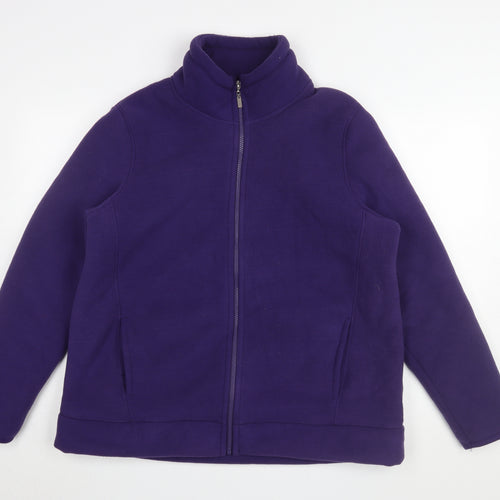 Marks and Spencer Women's Purple Fleece Jacket Size 20