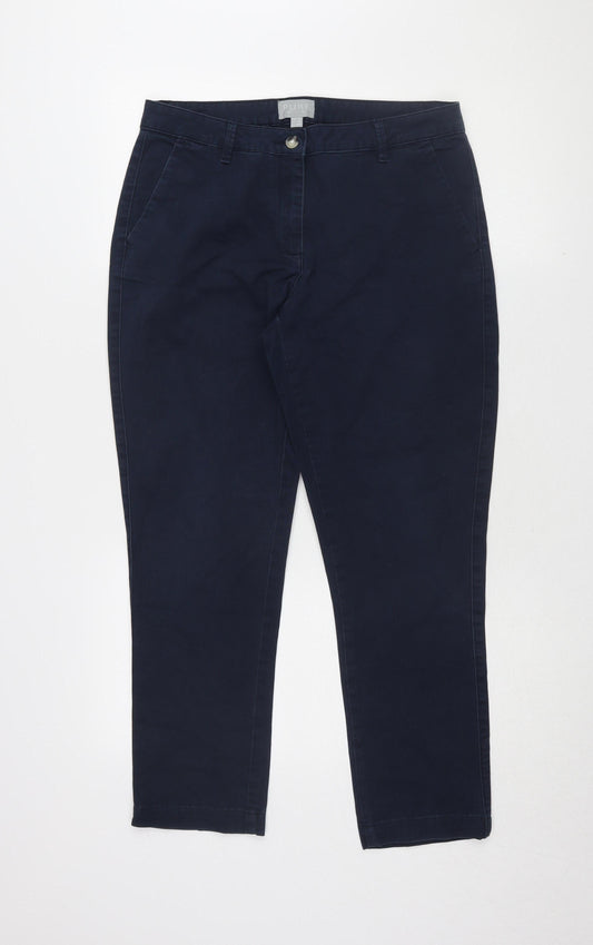 Pure Collection Women's Blue Chino Trousers Size 12