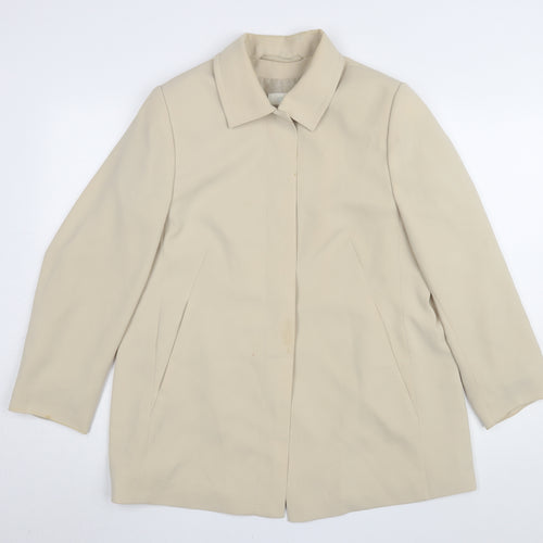 Marks and Spencer Beige Women's Overcoat, Size 14