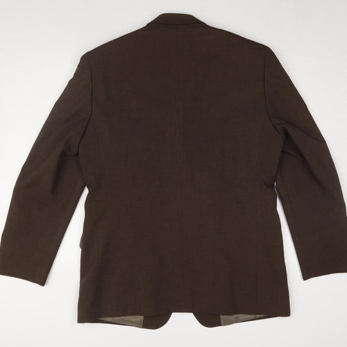Greenwoods Men's Brown 40R Blazer with Notch Lapel