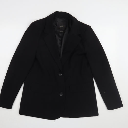 Pull & Bear Women's Black Regular Blazer Jacket Size 8