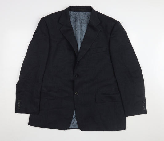 Marks and Spencer Men's Navy Blazer, Size 42S, Herringbone