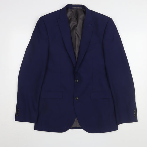 Next Men's Blue Blazer 38R Regular Single-Breasted