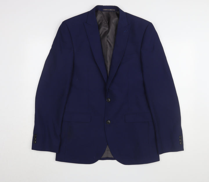 Next Men's Blue Blazer 38R Regular Single-Breasted